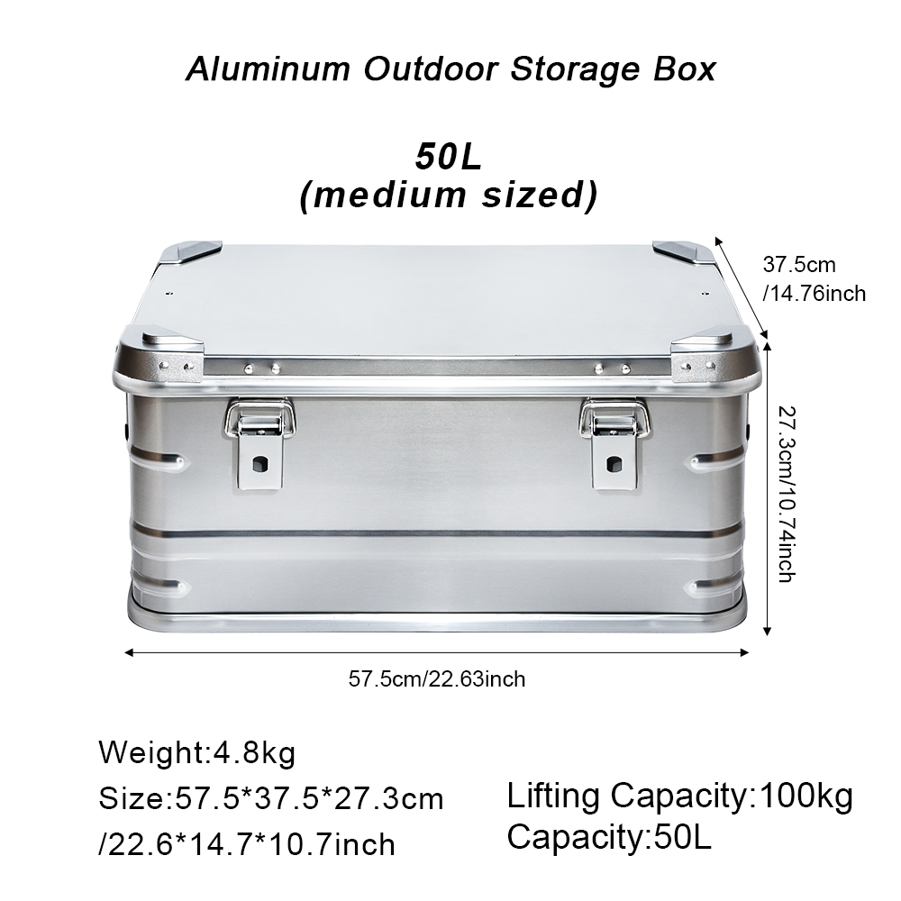 Camping Cooking Box - صندوق تخزين من سبائك الألومنيوم للأماكن