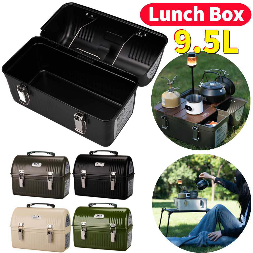 Camping Cooking Box - 9.5L خمر التخييم صندوق غداء معدني