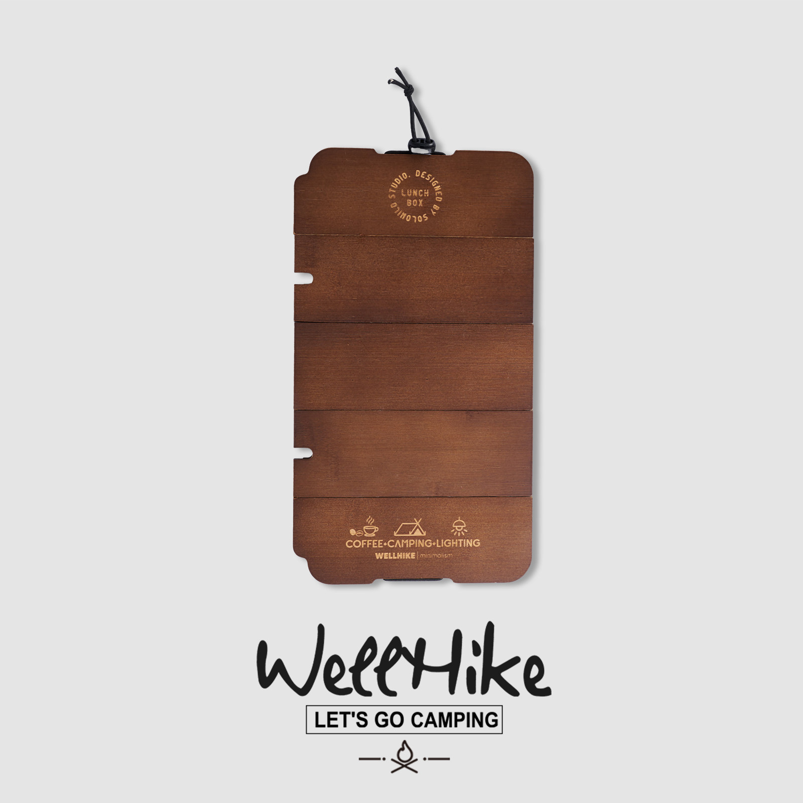 Camping Cooking Box - صندوق غداء WELLHIKE خشبي قابل للطي