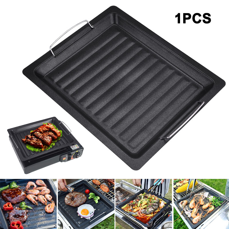 Camping Cooking Wok - مقلاة شواء مربعة سميكة للاستخدام الخارجي
