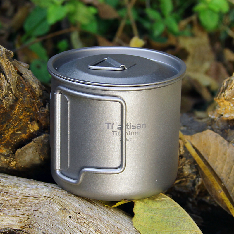 Camping Cooking Mug - كوب تخييم من التيتانيوم النقي خفيف