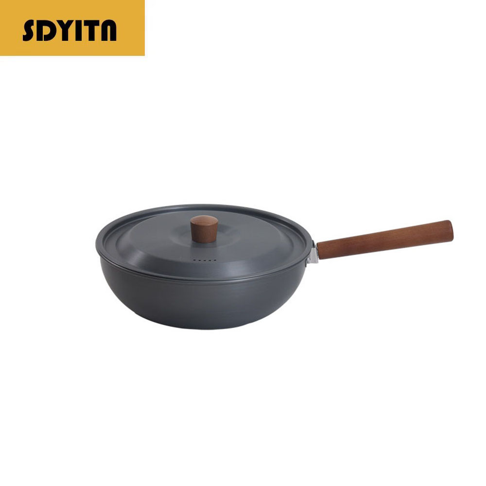 Camping Cooking Wok - مقلاة ووك خارجية من سبائك الألومنيوم