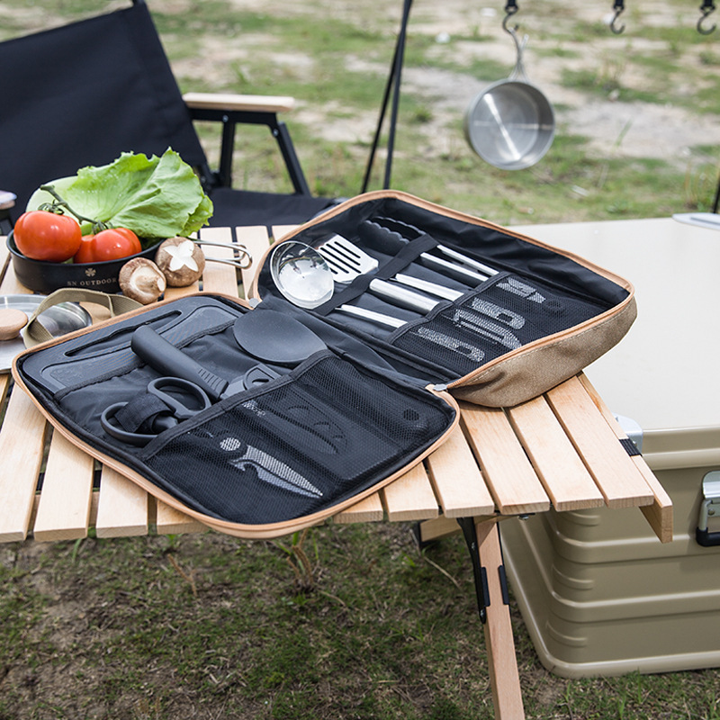 طقم أدوات طهي للتخييم مكون من  - مراجعة Camping Cooking Roll وسعره