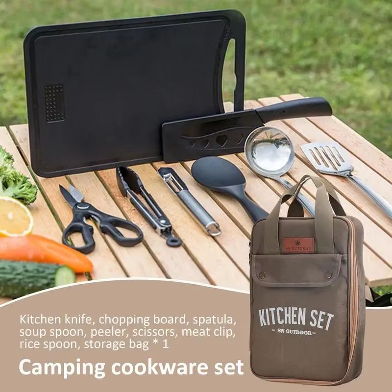 طقم أدوات طهي للتخييم مكون من  - مراجعة Camping Cooking Roll وسعره