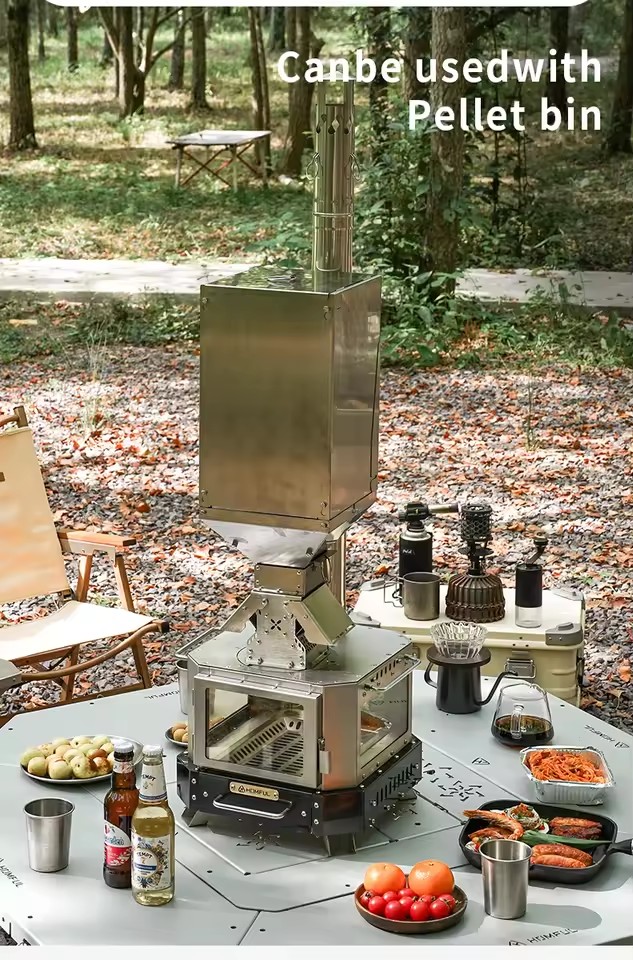 موقد حطب محمول من HOMFUL للتدف - مراجعة Camping Cooking Roll وسعره