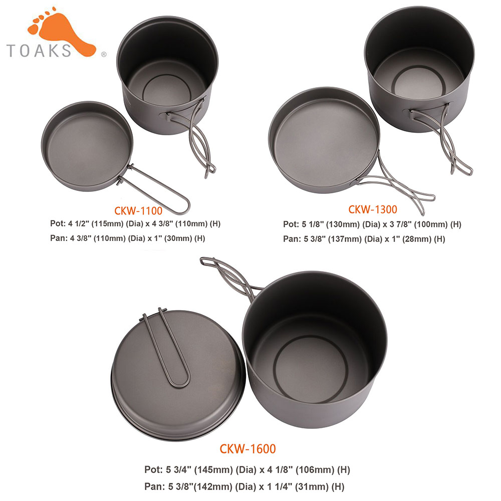 TOAKS طقم حلل استانلس ستيل خفي - مراجعة Camping Cooking Wok وسعره