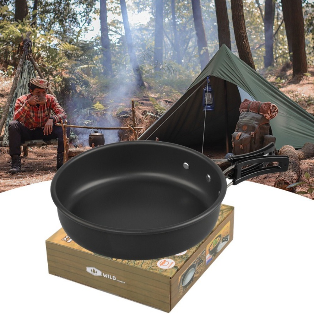 مقلاة للتخييم غير لاصقة مع مقب - مراجعة Camping Cooking Wok وسعره