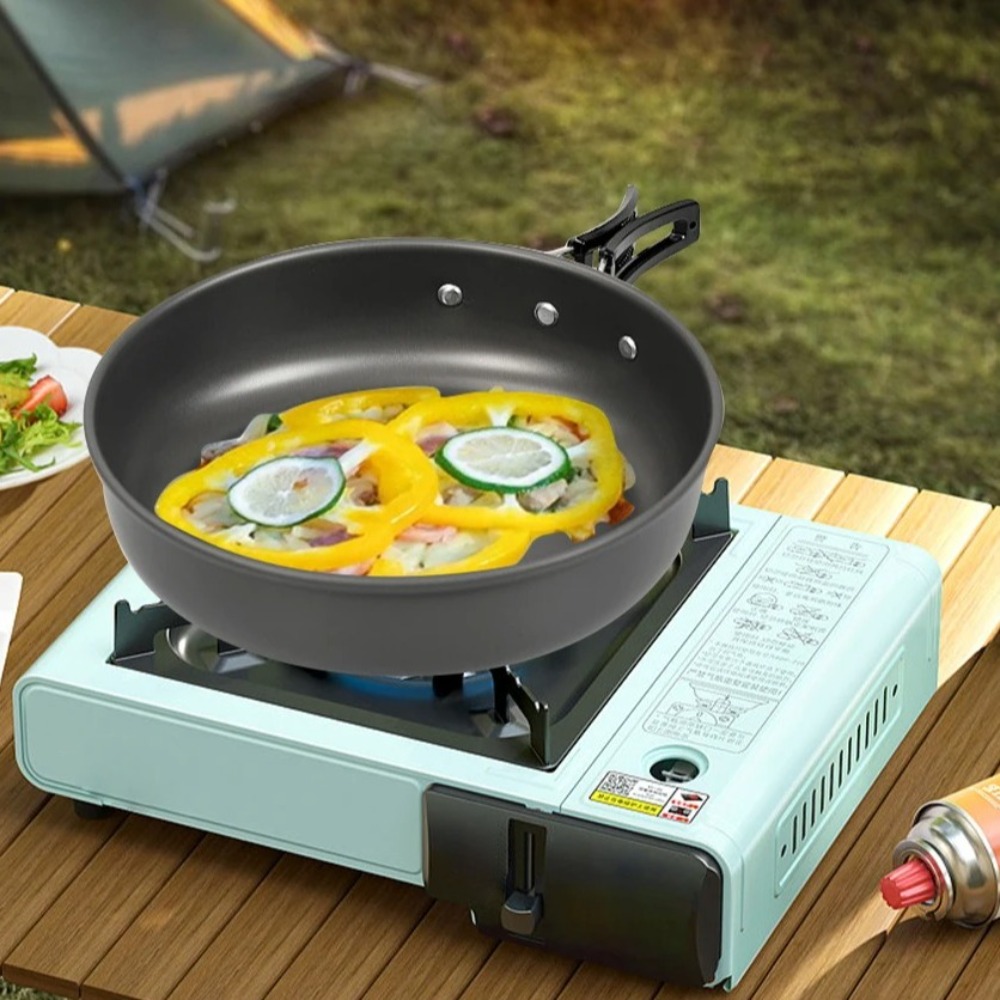 مقلاة للتخييم غير لاصقة مع مقب - مراجعة Camping Cooking Wok وسعره