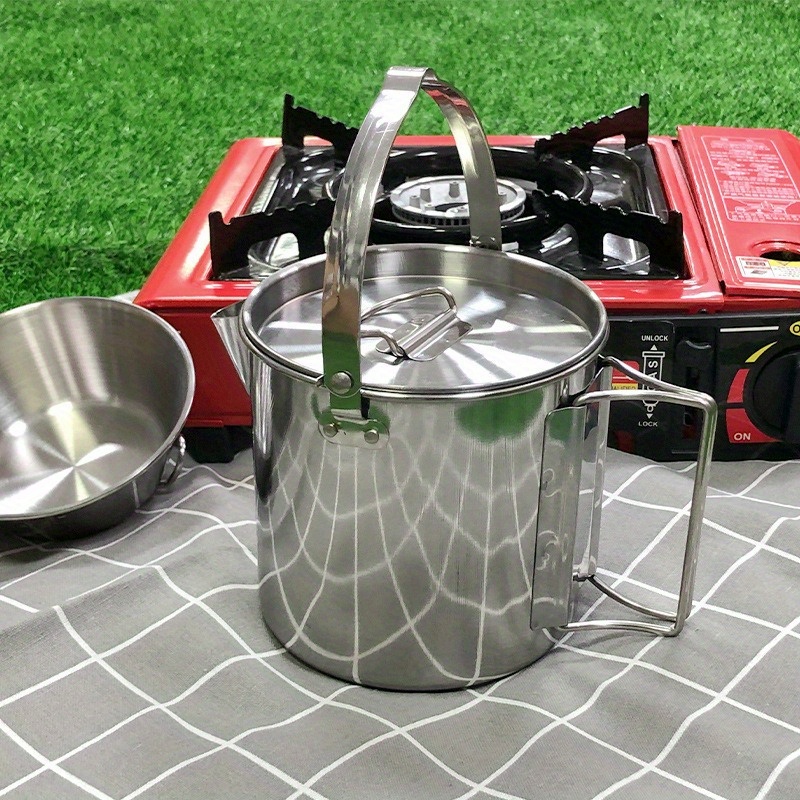 1 قطعة غلاية فولاذية مدمجة ومح - مراجعة Camping Cooking Mug وسعره