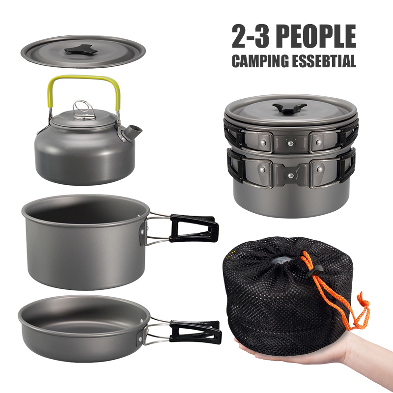 WESTTUNE التخييم طقم حلل استان - مراجعة Camping Cooking Roll وسعره