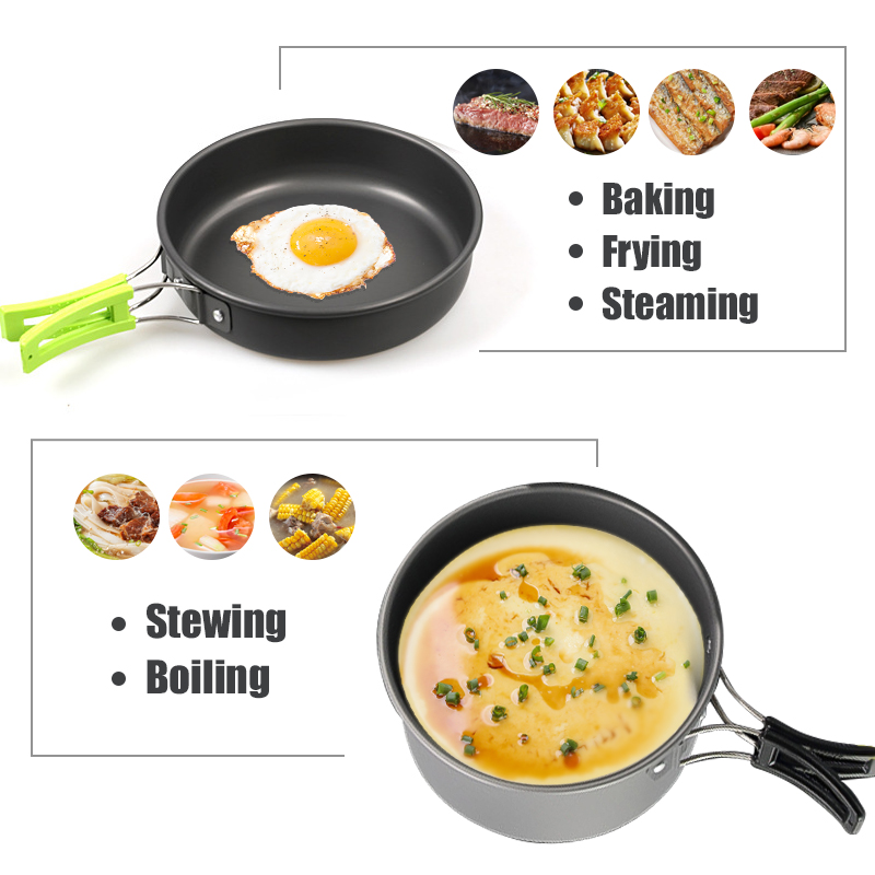 WESTTUNE التخييم طقم حلل استان - مراجعة Camping Cooking Roll وسعره