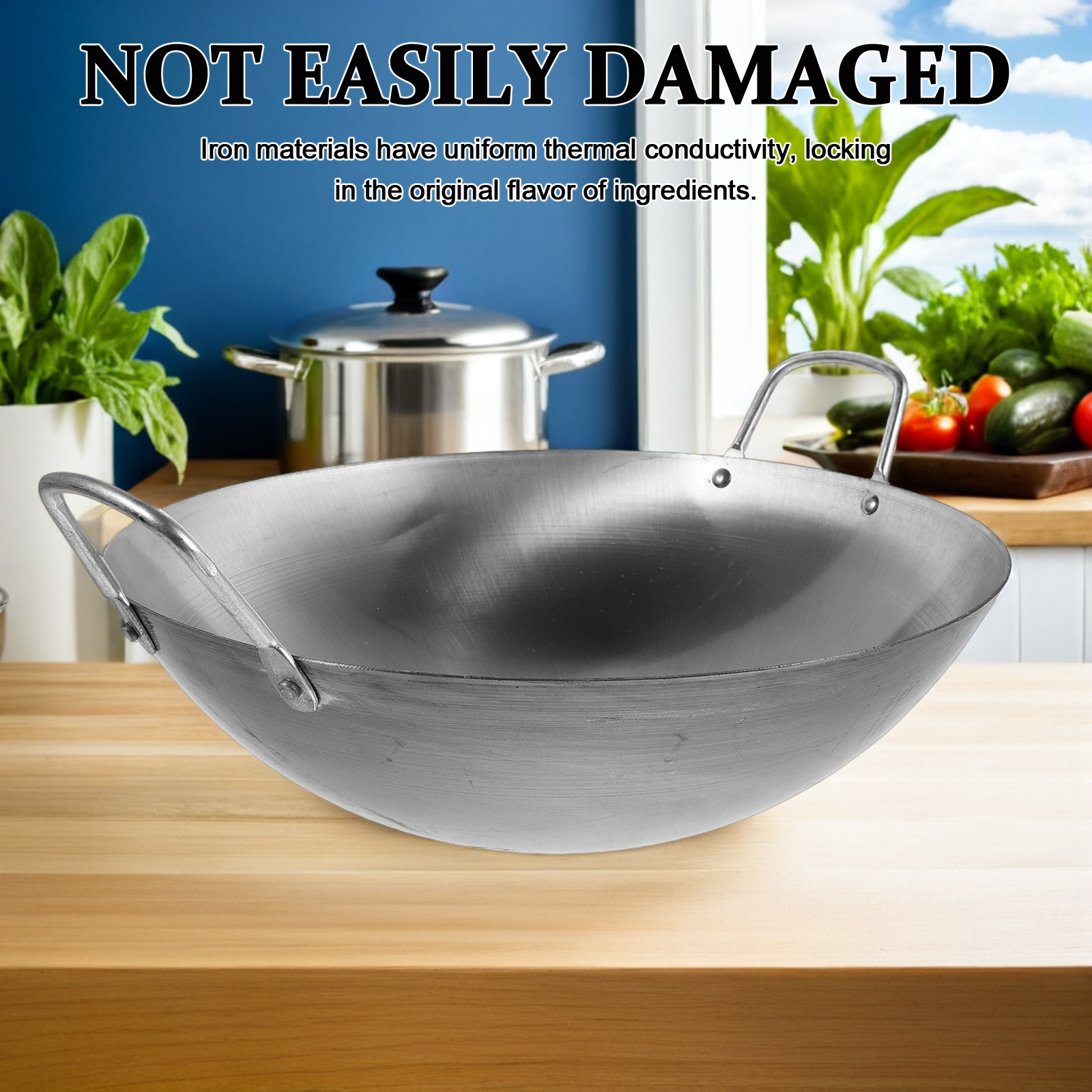 حامل ووك حديدي غير قابل للانزل - مراجعة Camping Cooking Wok وسعره