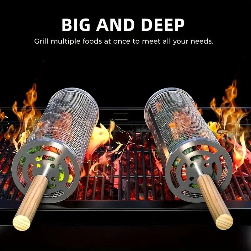 سلة شواء من الفولاذ المقاوم لل - مراجعة Camping Cooking Bbq وسعره