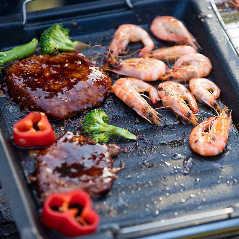 مقلاة شواء مربعة سميكة للاستخد - مراجعة Camping Cooking Wok وسعره