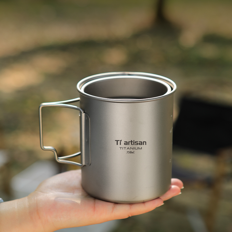 كوب تخييم من التيتانيوم النقي  - مراجعة Camping Cooking Mug وسعره