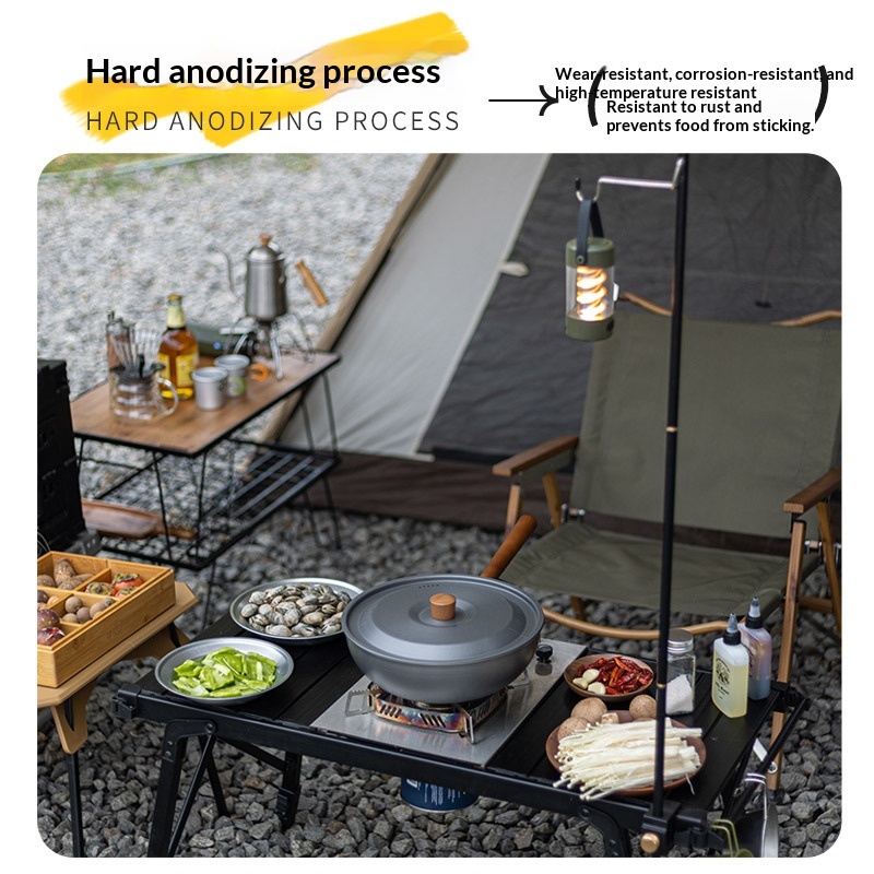 مقلاة ووك خارجية من سبائك الأل - مراجعة Camping Cooking Wok وسعره