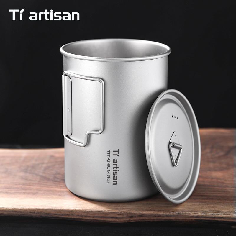 كوب تخييم من التيتانيوم قابل ل - مراجعة Camping Cooking Mug وسعره